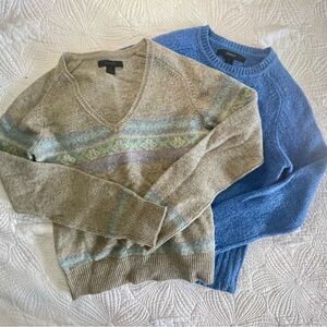 Express Blue 100% Lambs Wool Sweater Bundle